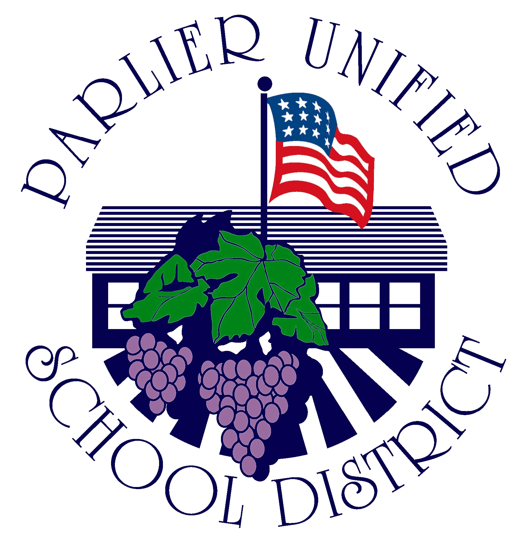 Image displays the logo for Parlier Unified School District.