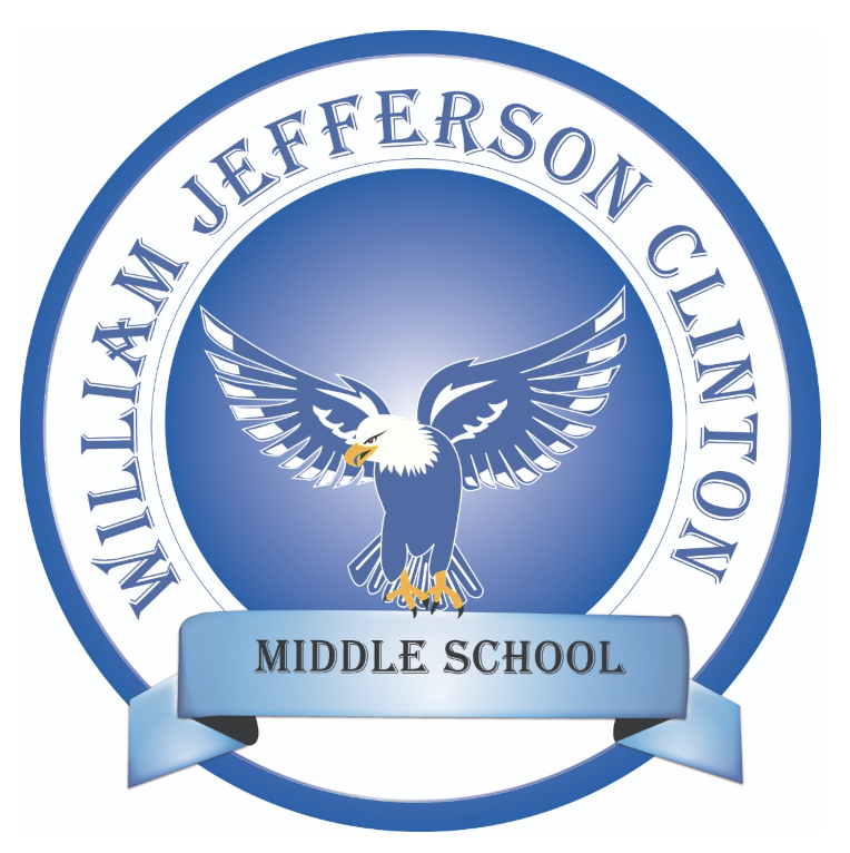 Image displays the Willian Jefferson Clinton Middle School logo.