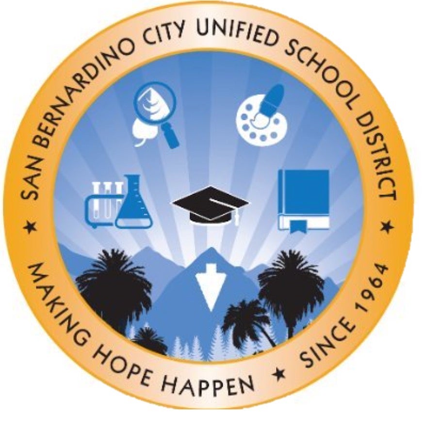 Image displays the San Bernardino School District logo.